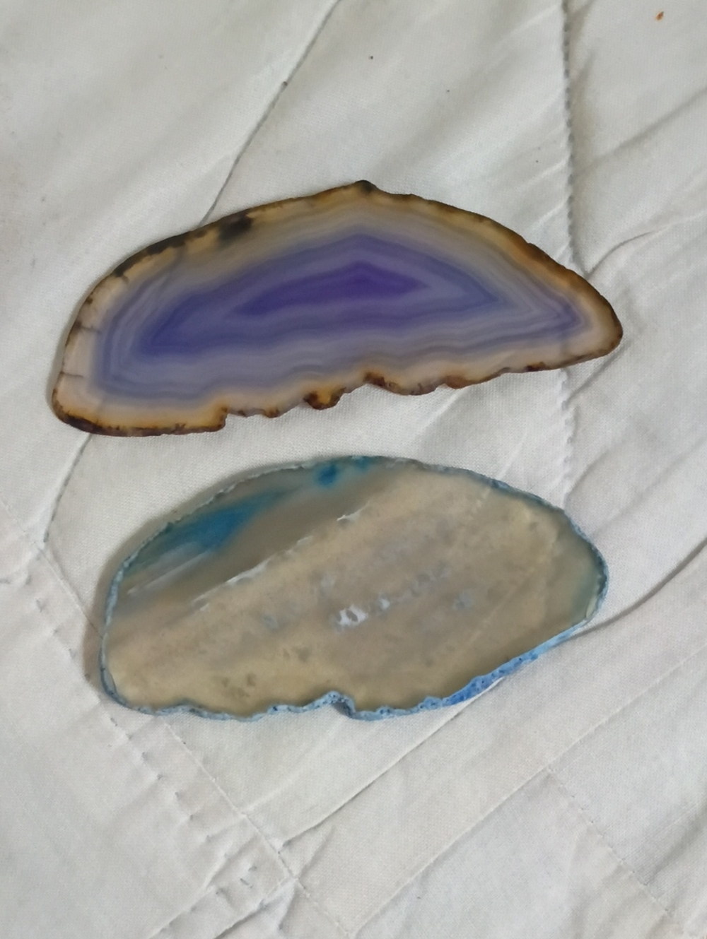 Purple and Blue Agate Slices